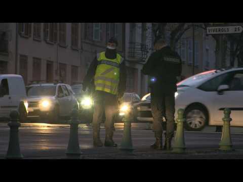 Three police shot dead in central France: images of police officers in Ambert