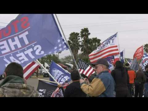 Trump supporters gather in Texas to welcome his arrival
