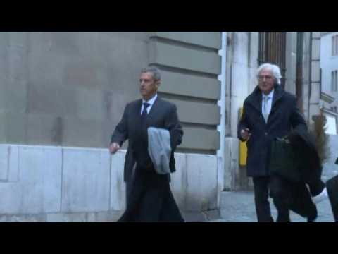Israeli magnate Beny Steinmetz arrives at court in Geneva to face corruption charges over Guinea deals