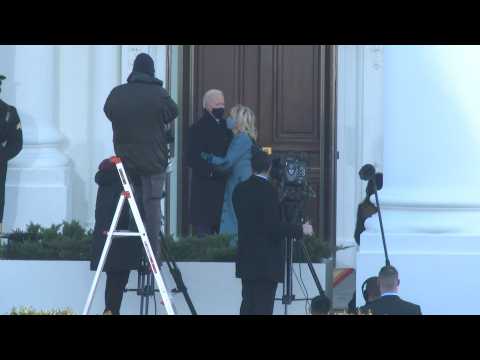 President Joe Biden arrives at the White House