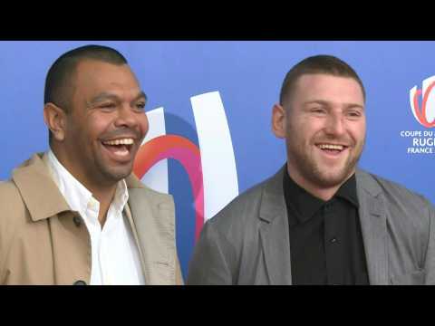 Rugby players, French stars arrive for 2023 Rugby World Cup draw