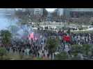 Pensions reform: demonstrators in Paris arrive at Place d'Italie