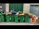 Bins overflow in Paris as workers strike over pension reform