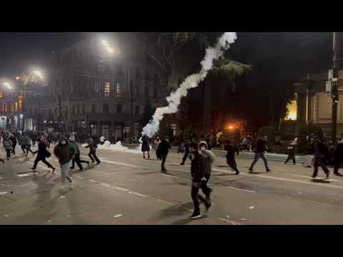 Georgia protests continue after police order crowd to disperse