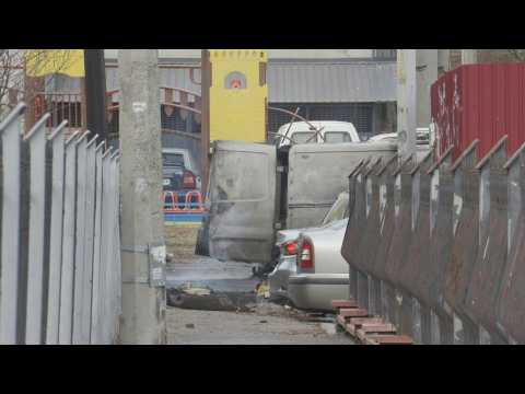 Emergency services on scene after Russian strike on Kyiv