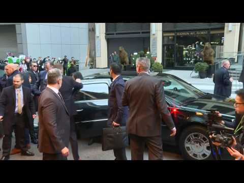 Taiwan President Tsai Ing-Wen arrives in New York City