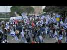 Protesters rally in front of Israel's Knesset over judicial reform