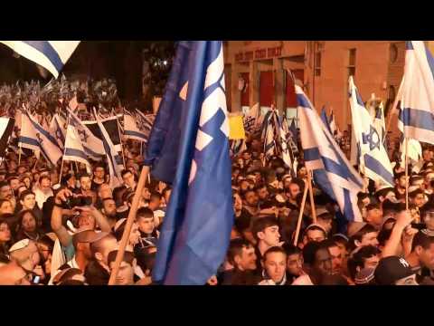 Right-wing rally in Jerusalem in support of Netanyahu, judicial overhaul