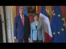 John Kerry meets french Foreign Minister Catherine Colonna at Quai d'Orsay in Paris