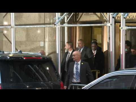 Manhattan District Attorney leaves after grand jury votes to indict Trump