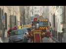 France: fire brigade at the scene after Marseille building collapse