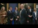 French President Macron and Dutch Prime Minister Rutte share a working dinner