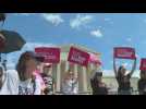 Dozens rally in support of abortion rights outside US Supreme Court