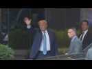 Trump waves after testifying under oath in New York fraud lawsuit