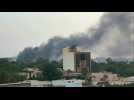 Smoke billows and gunfire echoes as fighting rages in Sudan's capital