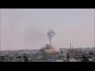 Smoke billows after Israeli strike on Khan Yunis, Rafah in Gaza
