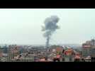 Smoke billows following renewed Israeli strikes on Gaza City