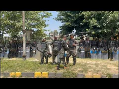 Heavy security outside court where ex-PM Khan is due to appear