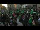 Women rally in favour of abortion rights in Chile