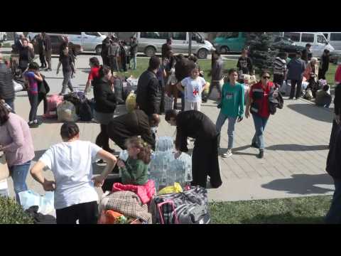 People fleeing Nagorno-Karabakh continue to flow into Goris