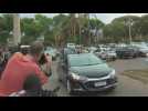 Brazilian president Lula arrives at hospital for hip surgery