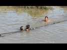 Dozens of migrants attempt to cross Mexico-US border at Ciudad Juarez