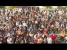 Techno Parade: the first partygoers gather at Place de la Bastille