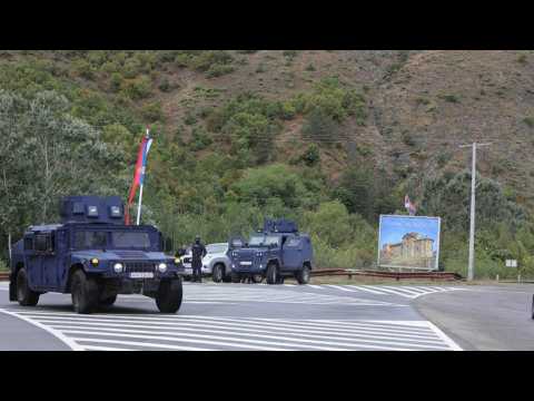 Kosovar special forces control access to village where policeman was killed