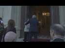 French Foreign Minister Catherine Colonna welcomes her Italian counterpart Antonio Tajani