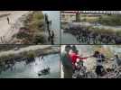 Migrants wade across Rio Grande to reach Eagle Pass, Texas