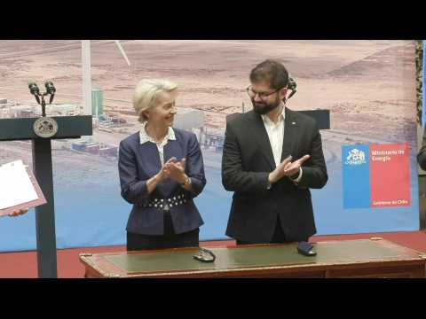 EU chief von der Leyen meets Chile's Boric in Santiago