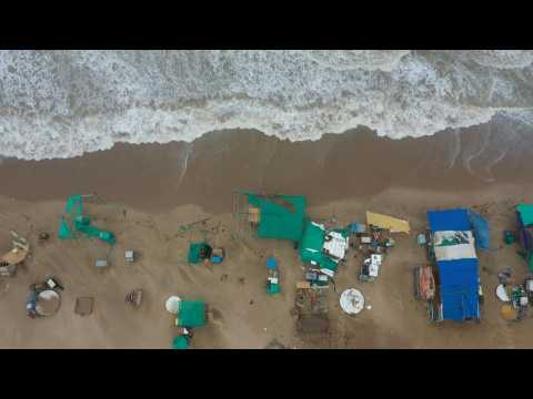 Waves lash India's coast as Cyclone Biparjoy nears