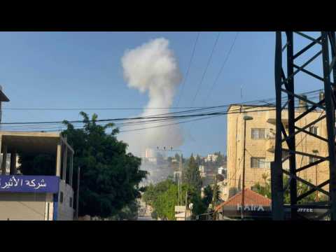 Wounded Palestinians rushed to hospital during Israel raid on West Bank