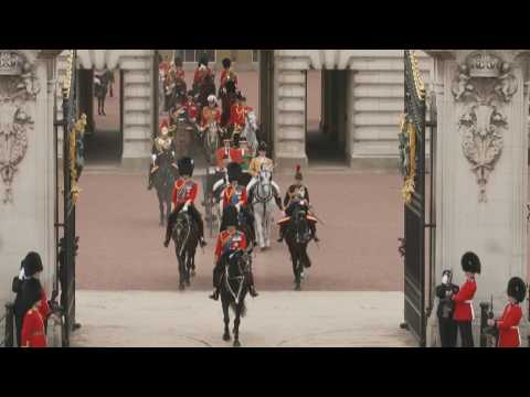 King Charles III saddles up for birthday parade