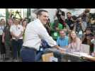 Greek opposition leader Alexis Tsipras casts his vote in Athens