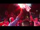 Kyriakos Mitsotakis supporters celebrate after landslide election win