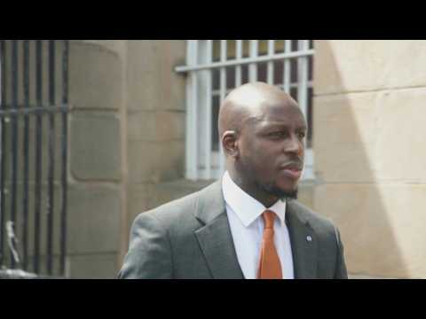 Footballer Benjamin Mendy outside Chester court as he faces retrial over alleged sex offences