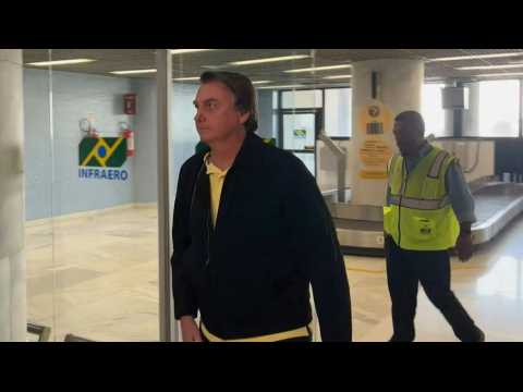 Former Brazilian President Jair Bolsonaro arrives in Rio de Janeiro amid trial