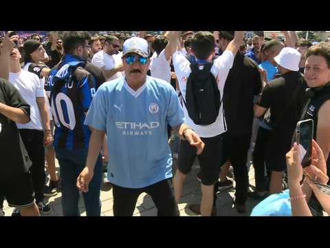 Football fans party in Istanbul ahead of the Champions League final