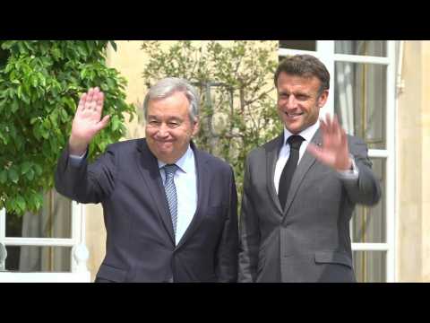 French President receives UN Secretary General Antonio Guterres