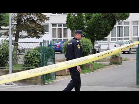 Police cordon off area near school shooting in Bosnia