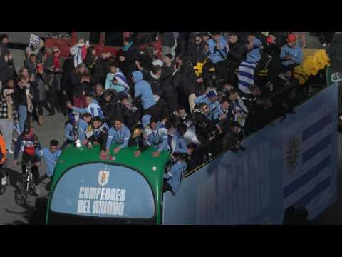 Uruguay team parade through Montevideo to celebrate first U-20 World Cup title