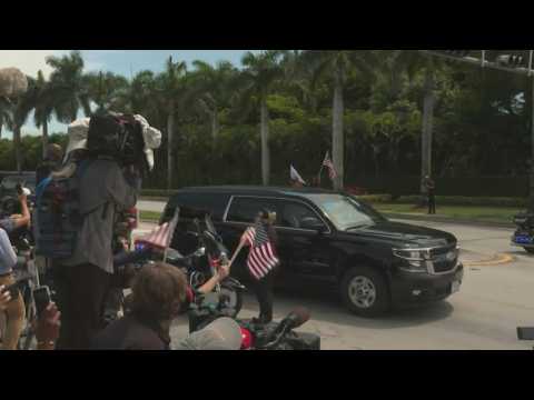 Donald Trump's motorcade arrives at Florida resort ahead of court appearance