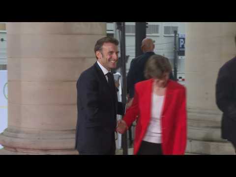 Macron arrives at the Summit for a New Global Financial Pact in Paris