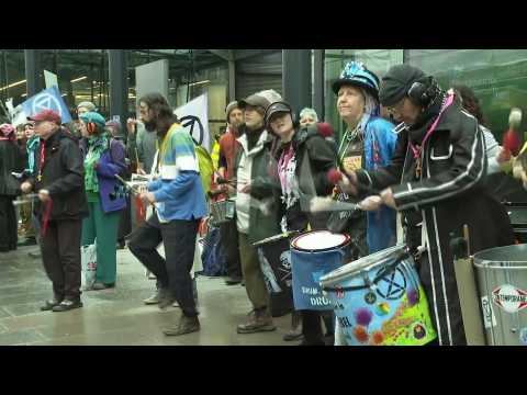 Extinction Rebellion protests outside UK government building
