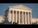 Exteriors of US Supreme Court as justices preserve abortion pill access pending appeal