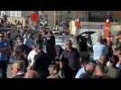 Police gather after car hits five in Jerusalem, driver shot