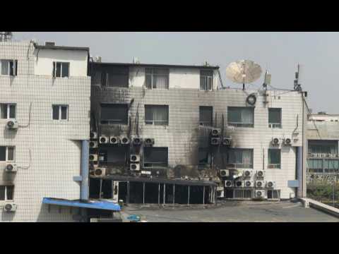 Images of aftermath of Beijing hospital fire as death toll rises to 29