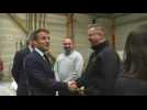 Emmanuel Macron visits a factory in eastern France