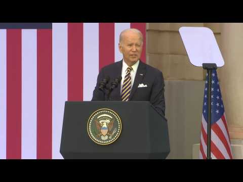 Biden vows in Vilnius speech on Ukraine: 'We will not waver'